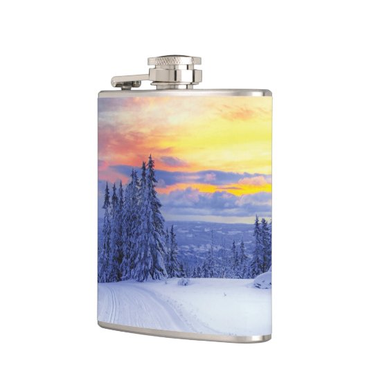 Winterlandschaft Flachmann (Links)