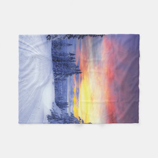 Winterlandschaft Fleecedecke (Vorderseite (Horizontal))
