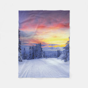 Winterlandschaft Fleecedecke