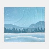 Winterlandschaft Fleecedecke (Vorderseite (Horizontal))