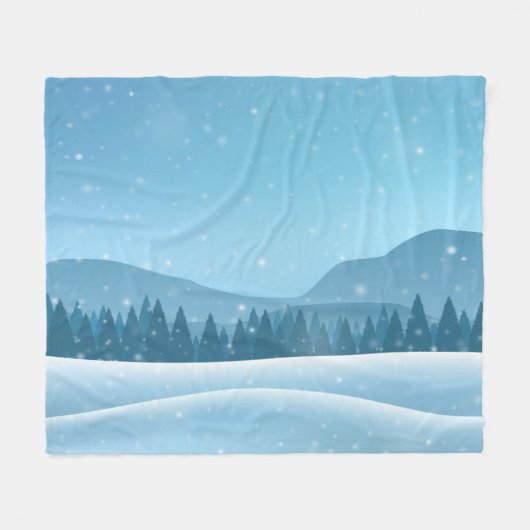 Winterlandschaft Fleecedecke (Vorderseite (Horizontal))