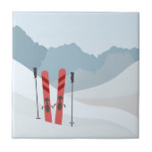 Winterlandschaft Fliese (Vorderseite)