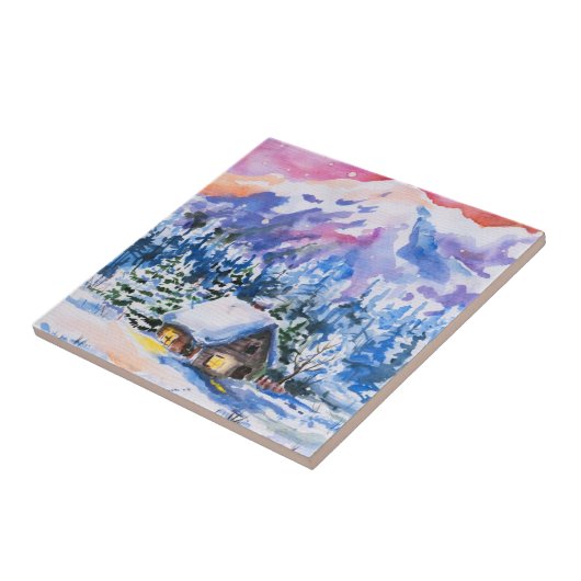 Winterlandschaft Fliese (Seite)