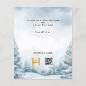 Winterlandschaft-Fotogeschäft Weihnachtskarte (Rückseite)