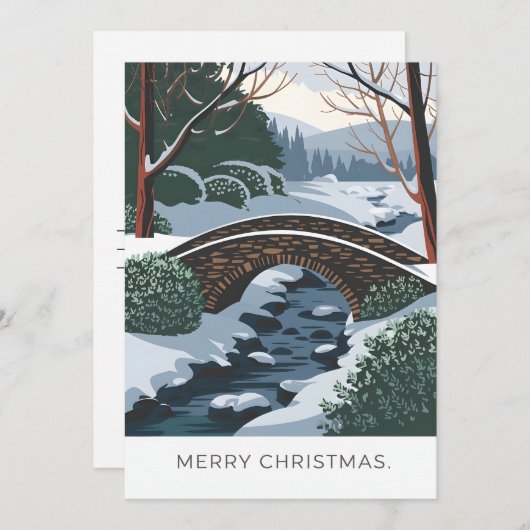 Winterlandschaft - Frohe Weihnachten (Vorne/Hinten)