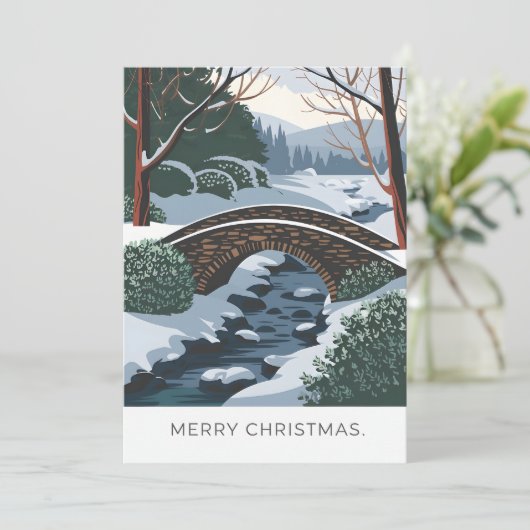 Winterlandschaft - Frohe Weihnachten (Stehend Vorderseite)