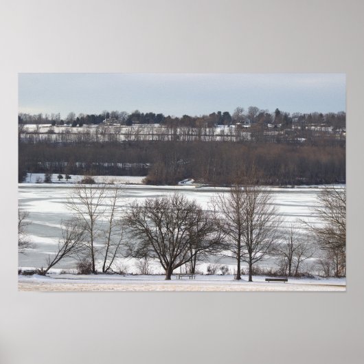 Winterlandschaft Frozen Poster-See Poster (Vorne)