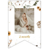 Winterlandschaft Geburtstag Monatliches Foto Wimpelkette (Dritte Fahne)