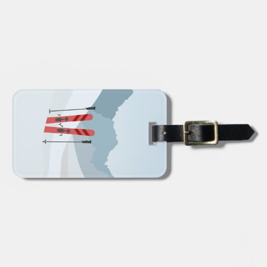 Winterlandschaft Gepäckanhänger (Vorderseite horizontal)