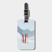 Winterlandschaft Gepäckanhänger (Vorderseite vertikal)