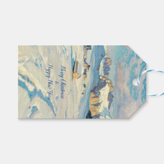 Winterlandschaft Geschenkanhänger (Vorderseite (Horizontal))