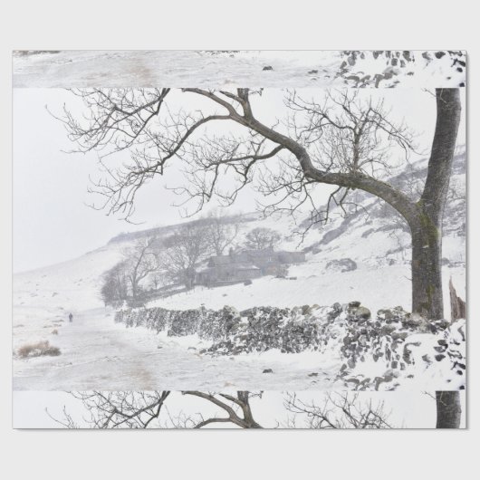 Winterlandschaft Geschenkpapier (Flach)