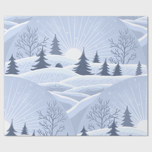 Winterlandschaft Geschenkpapier (Flach)