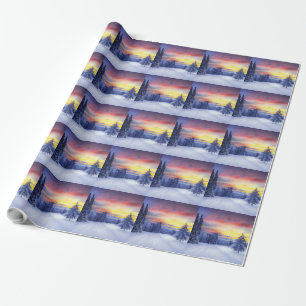 Winterlandschaft Geschenkpapier