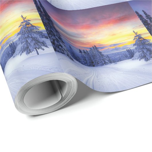 Winterlandschaft Geschenkpapier (Rolleneckpunkt)