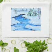Winterlandschaft Geschirrtuch (Gefaltet)