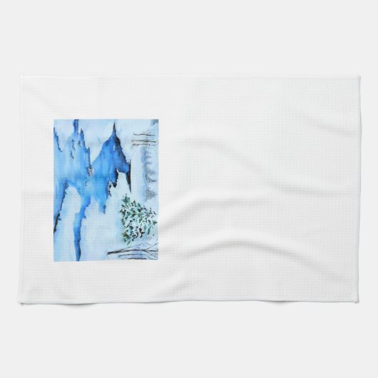 Winterlandschaft Geschirrtuch (Horizontal)