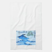 Winterlandschaft Geschirrtuch (Vertikal)