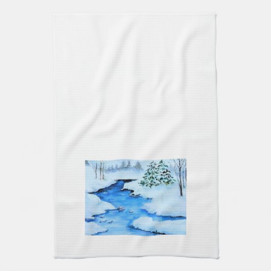 Winterlandschaft Geschirrtuch (Vertikal)