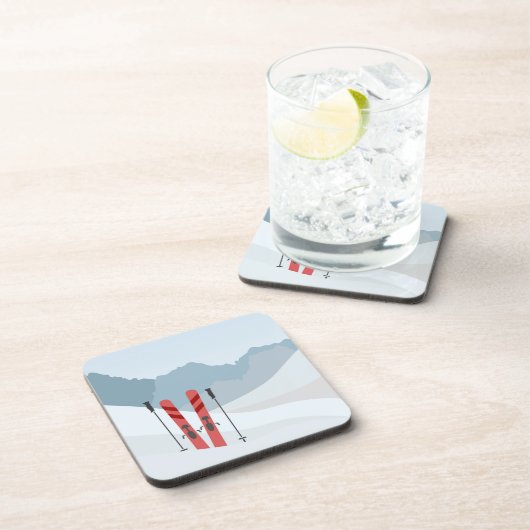 Winterlandschaft Getränkeuntersetzer (Rechte Seite)