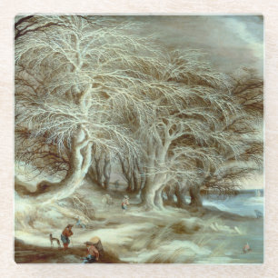 Winterlandschaft Gijsbrecht Leytens Glasuntersetzer