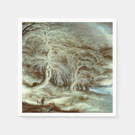 Winterlandschaft Gijsbrecht Leytens Serviette (Vorderseite)