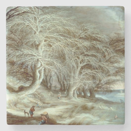 Winterlandschaft Gijsbrecht Leytens Steinuntersetzer (Vorderseite)