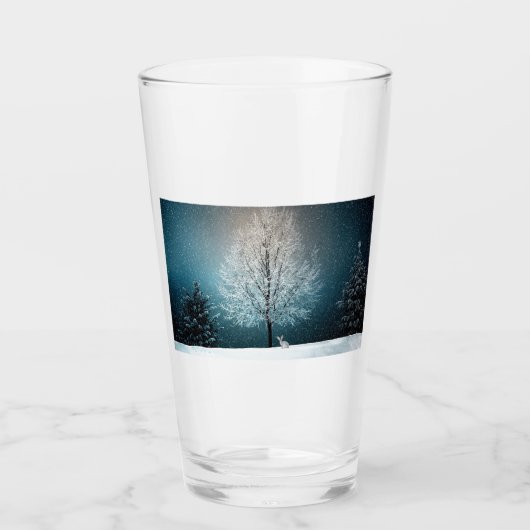 Winterlandschaft Glas (Vorderseite)
