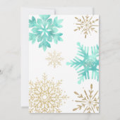 Winterlandschaft Glitzer Snowflake Foto Geburtstag Einladung (Rückseite)