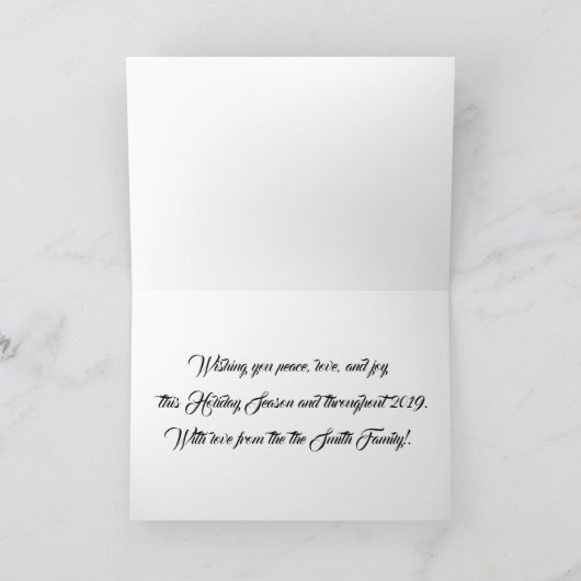 Winterlandschaft glücklich feiertagskarte (Innenseite)