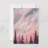 Winterlandschaft Greenpine Fores Hochzeitsempfang Einladung (Rückseite)