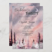 Winterlandschaft Grönlandwald Bachelorette Einladung (Vorne/Hinten)