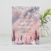 Winterlandschaft Grönlandwald Save the Date (Stehend Vorderseite)