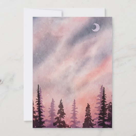 Winterlandschaft Grönlandwald Save the Date (Rückseite)