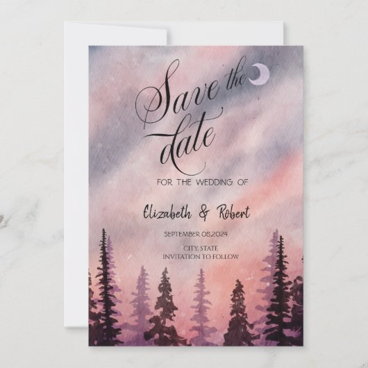 Winterlandschaft Grönlandwald Save the Date (Vorderseite)