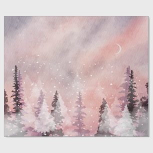 Winterlandschaft Grünkieferwald Geschenkpapier