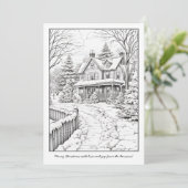 Winterlandschaft Hütte Weihnachten (Stehend Vorderseite)