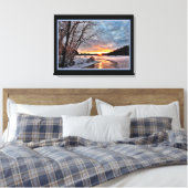 Winterlandschaft im Abend Leinwand (Insitu (Schlafzimmer))