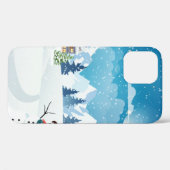 Winterlandschaft im Abend mit Schnee bedeckt Case-Mate iPhone Hülle (Rückseite (Horizontal))