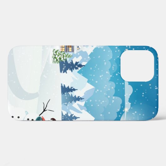Winterlandschaft im Abend mit Schnee bedeckt Case-Mate iPhone Hülle (Rückseite (Horizontal))