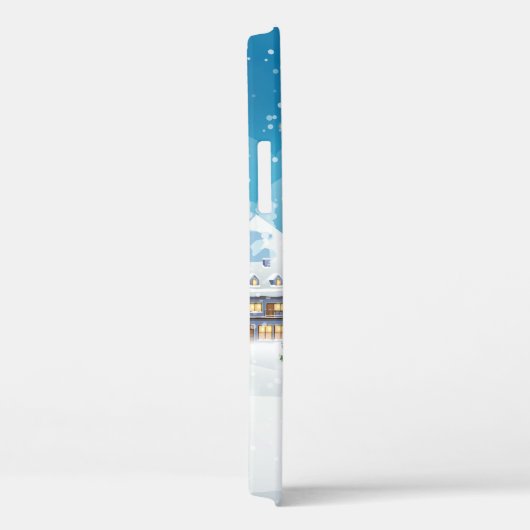 Winterlandschaft im Abend mit Schnee bedeckt Case-Mate iPhone Hülle (Rückseite / Rechts)