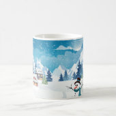Winterlandschaft im Abend mit Schnee bedeckt Kaffeetasse (Mittel)