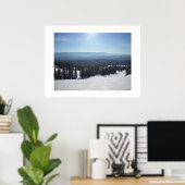 Winterlandschaft im großen Weißen Poster (Heimbüro)
