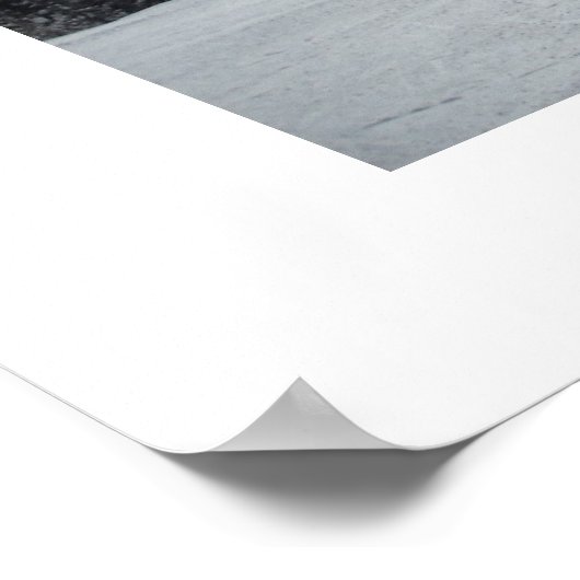 Winterlandschaft im großen Weißen Poster (Ecke)