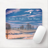 Winterlandschaft im Mondschein von Farrer: Mousepad (Mit Mouse)