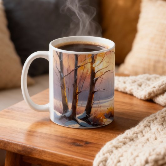 Winterlandschaft im Morgenlicht | Kaffeetasse
