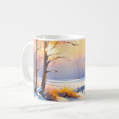 Winterlandschaft im Morgenlicht | Kaffeetasse (Vorderseite Links)