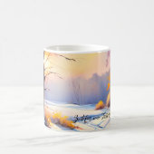 Winterlandschaft im Morgenlicht | Kaffeetasse (Mittel)
