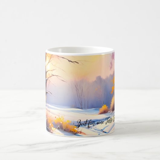 Winterlandschaft im Morgenlicht | Kaffeetasse (Mittel)