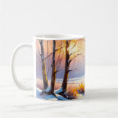Winterlandschaft im Morgenlicht | Kaffeetasse (Links)